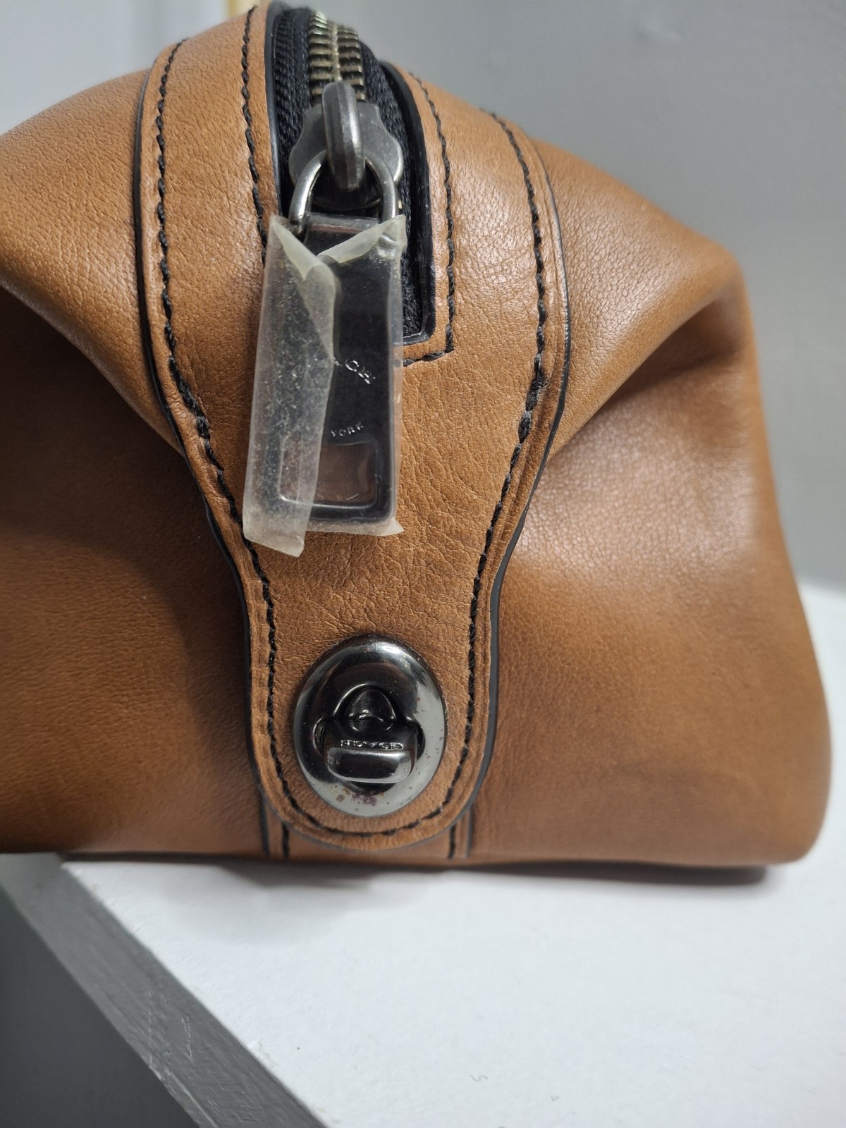 Authentic Coach Leather Dopp Kit / Travel Toiletry Bag