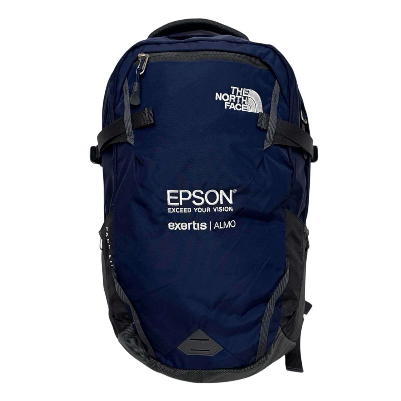 The North Face FALL LINE Hiking School Travel Backpack Blue Gray Padded w/Logo