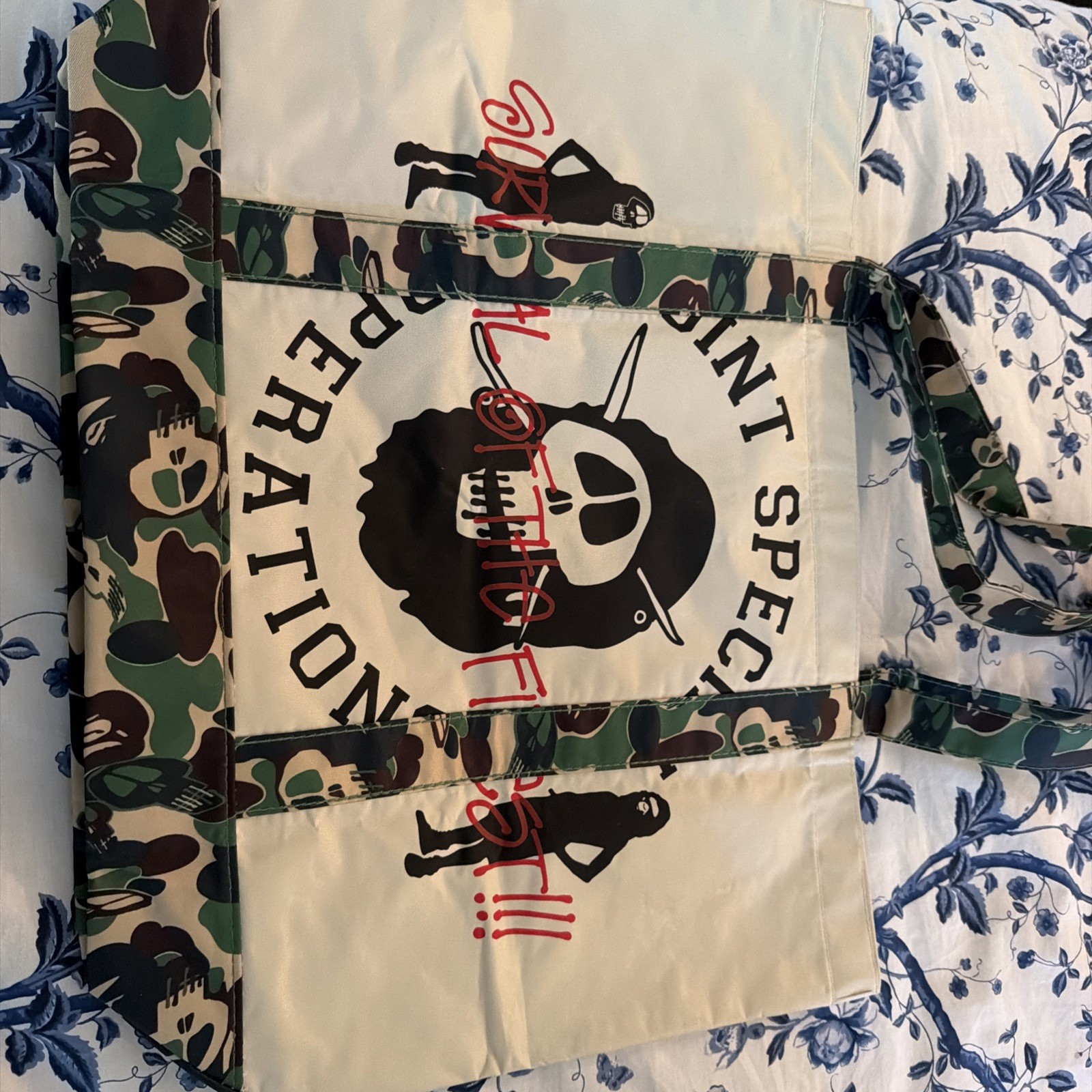 A BATHING APE x STUSSY Collaboration Tote Bag MOOK
