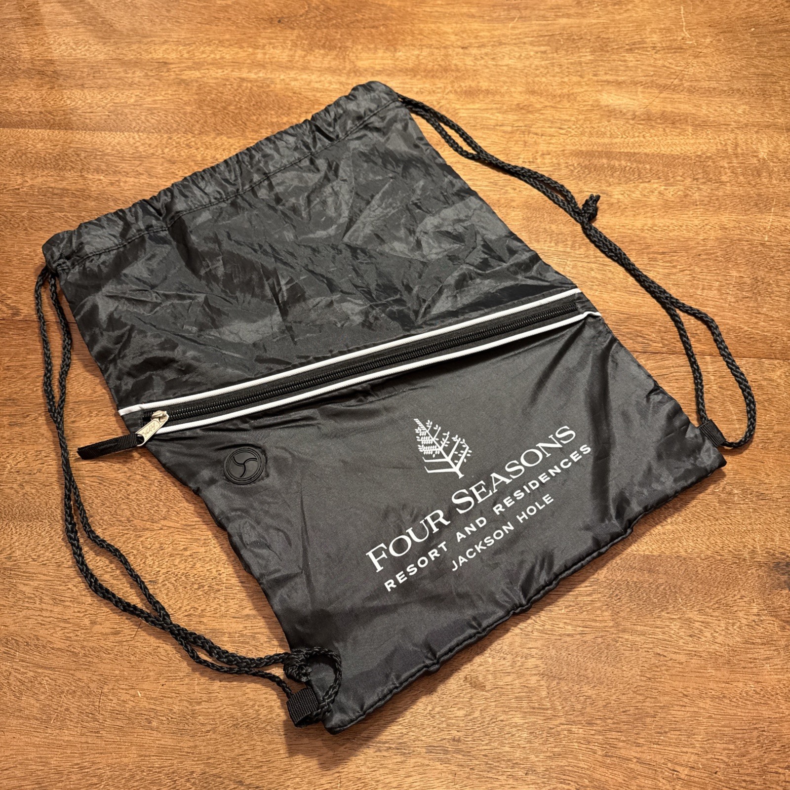 FOUR SESONS RESORT And Residences JACKSON HOLE WY Drawstring Bag Backpack Black
