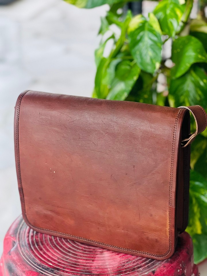 Handmade Atractive Leather Laptop Messenger Bag Rare Men’s Briefcase Satchel