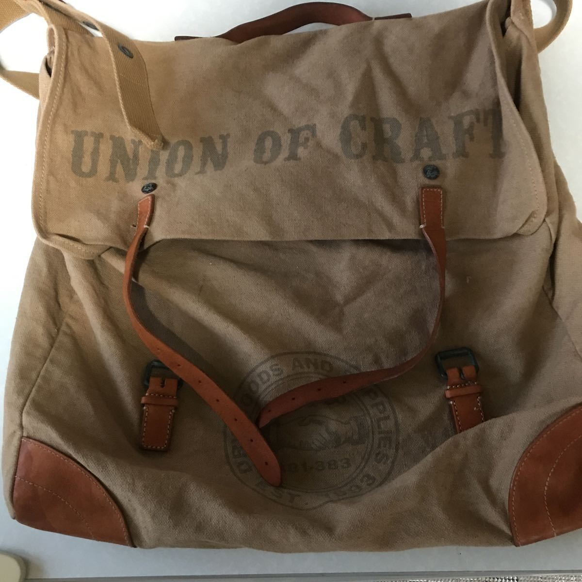 Used RRL Shoulder Messenger Bag H 50cm W 48cm D 9cm Size Very Rare Item