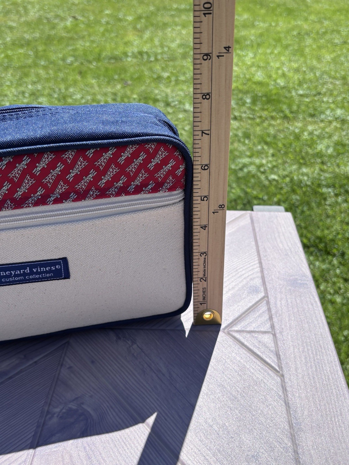 Vineyard Vines Custom Collection Travel Toiletry Bag Dopp Kit NWT Navy Canvas