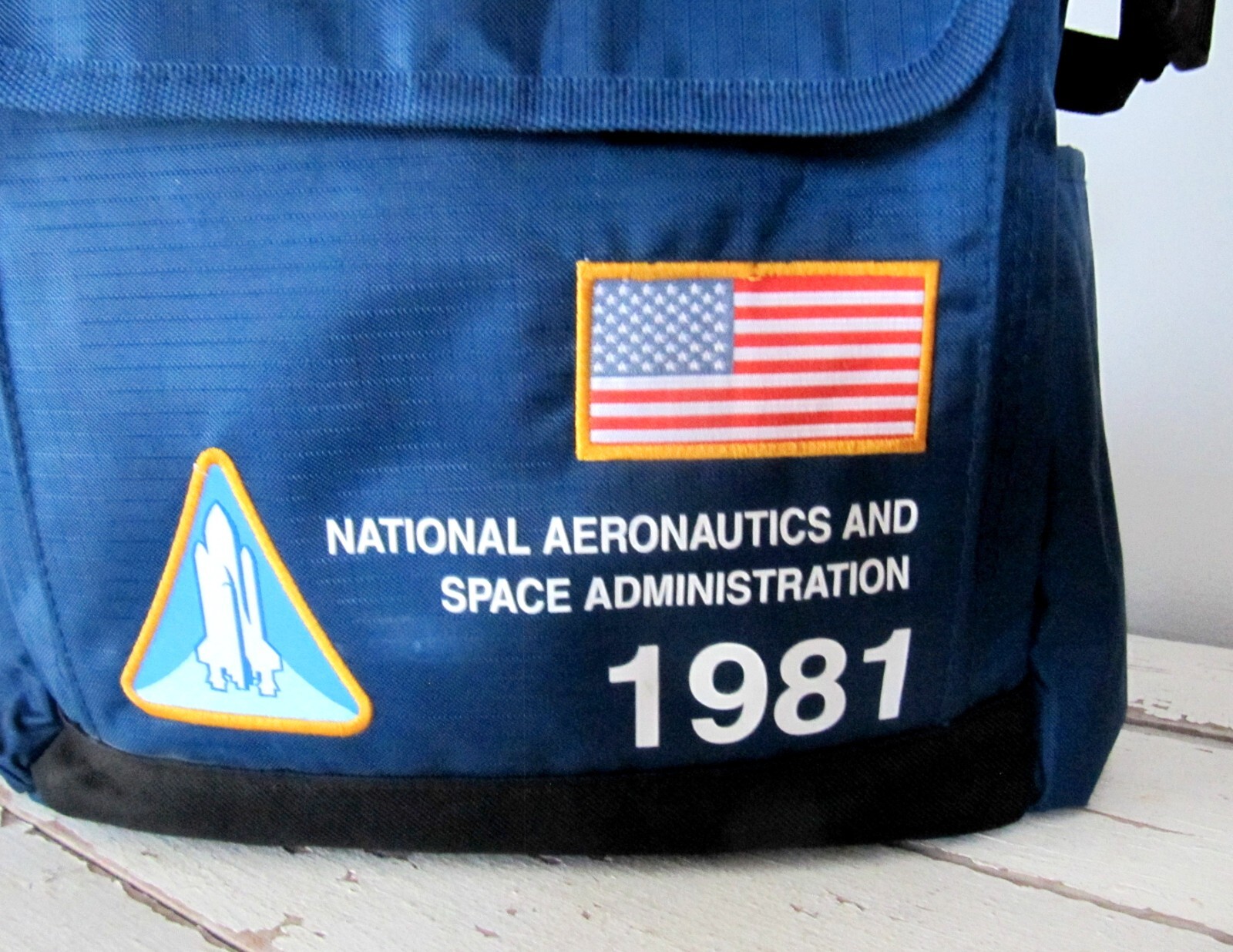 Mad Engine NASA Flight Suit Backpack Blue Ripstop Canvas Astronaut RARE