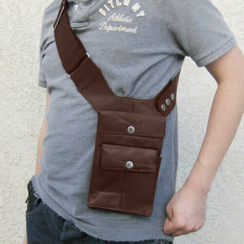 Genuine Leather Concealed Carry Handbag Shoulder Underarm Hidden Holster Gun Bag