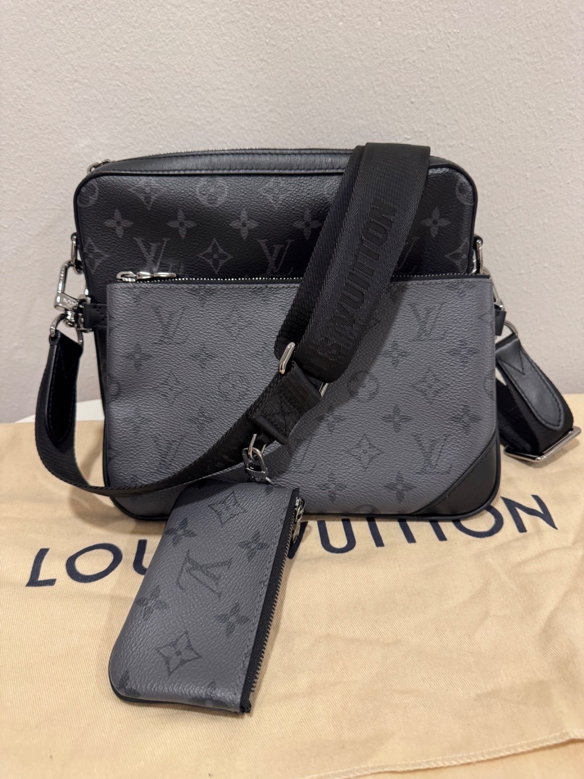 Louis Vuitton Trio Messenger Bag Black Canvas