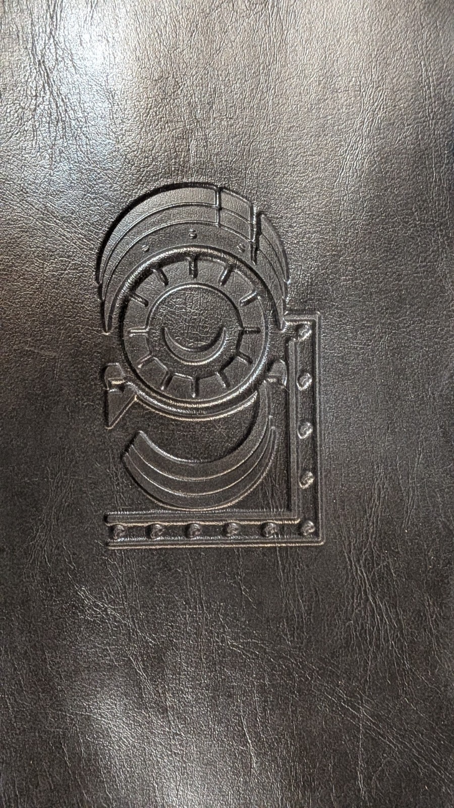 Black leather minimalist briefcase