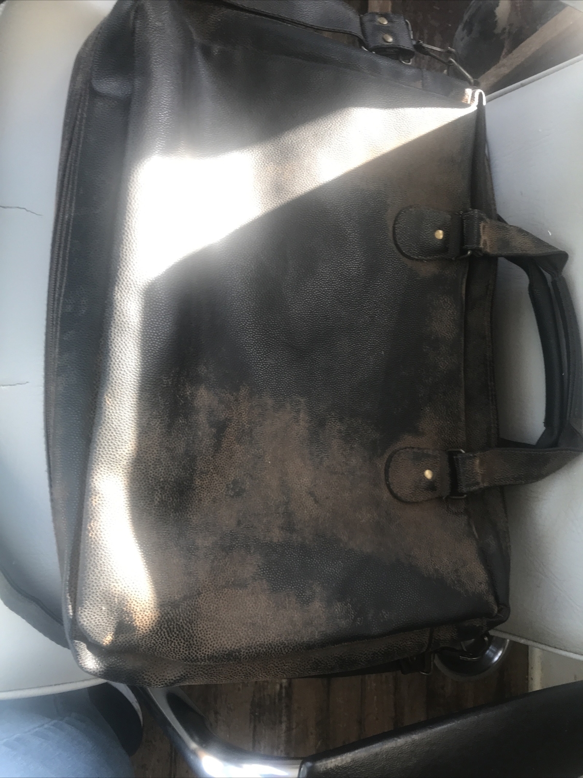 Angus Leather Satchel Briefcase Backpack Shoulder Strap Air-Tex Carry Luggage