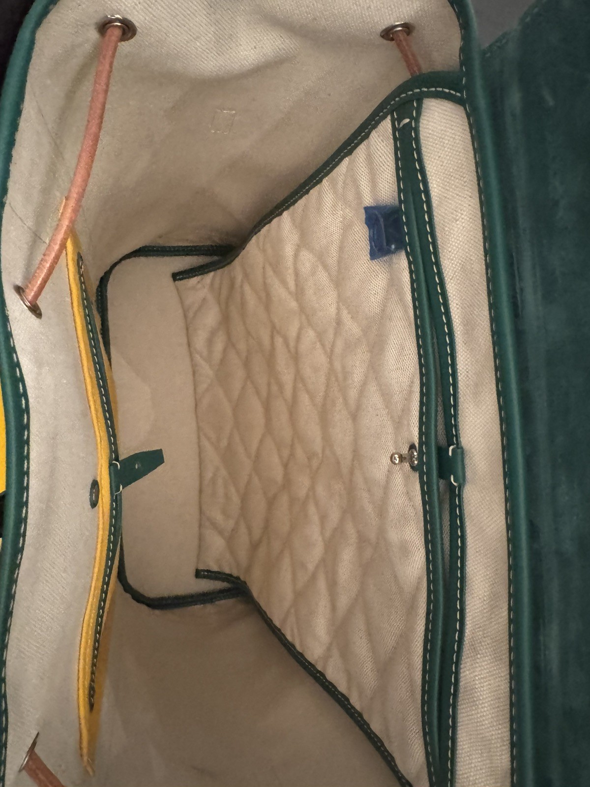 Authentic Goyard Green Alpin MM Backpack Bag W/ Dust Bag / Used 9.8/10
