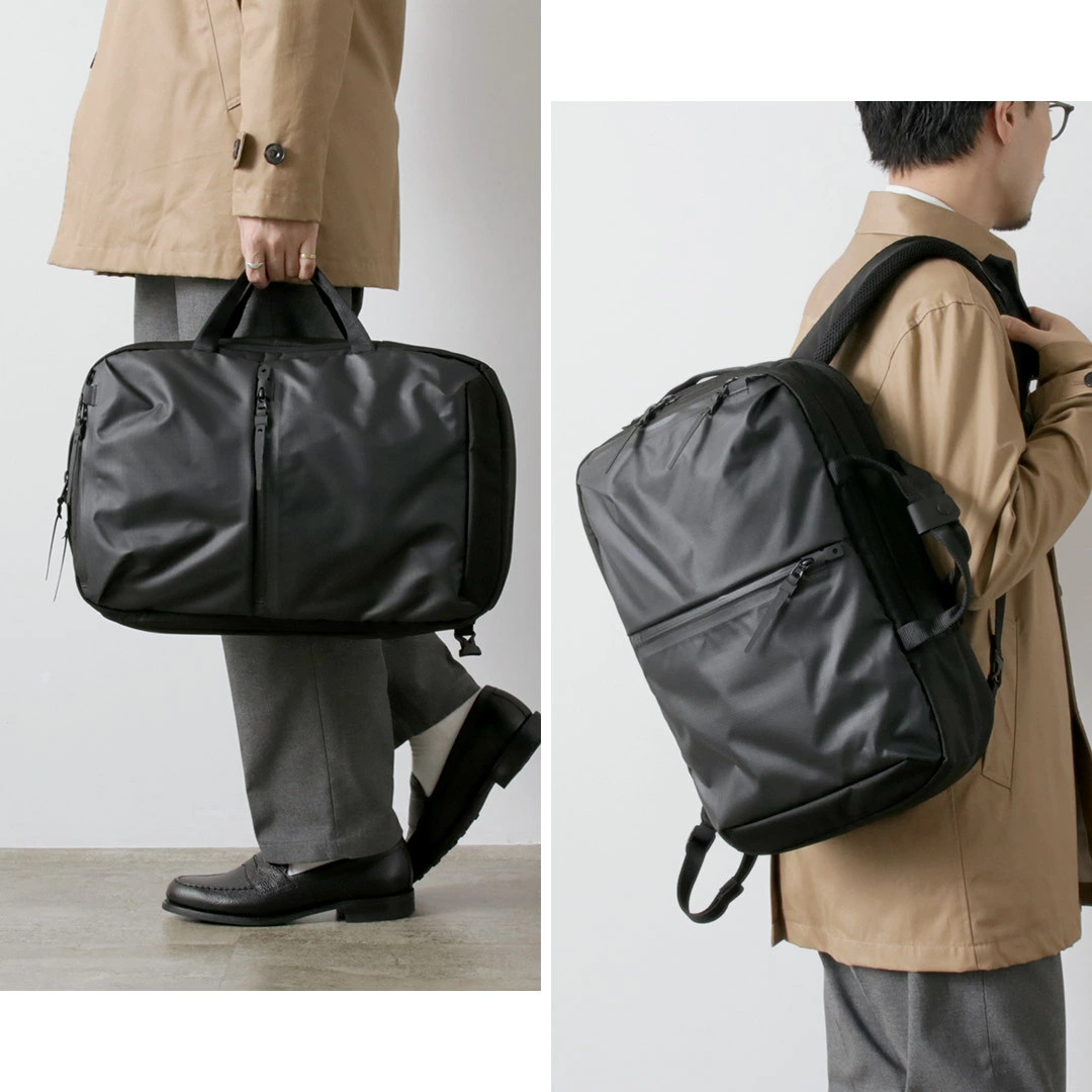 BLACK EMBER Rectangle 2-Way Pack Business Bag Backpack Men’s 23L 16-inch Nylon