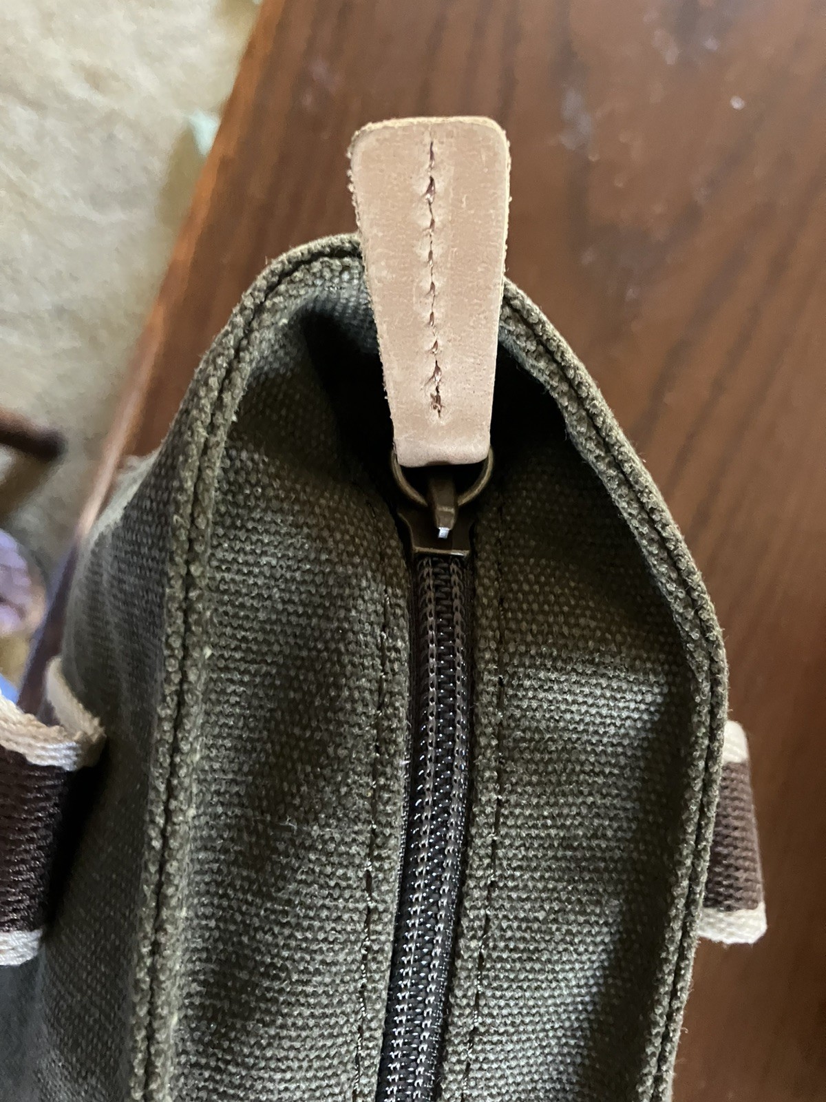 LLBean Green Canvas bag Springer Spaniel Hunting Embroidery Dog