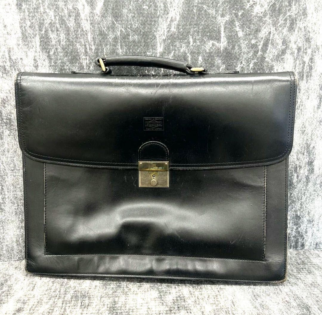 Authentic PORTER Yoshida Leather Business Bag 41cm Slim Black Men’s Work Bag