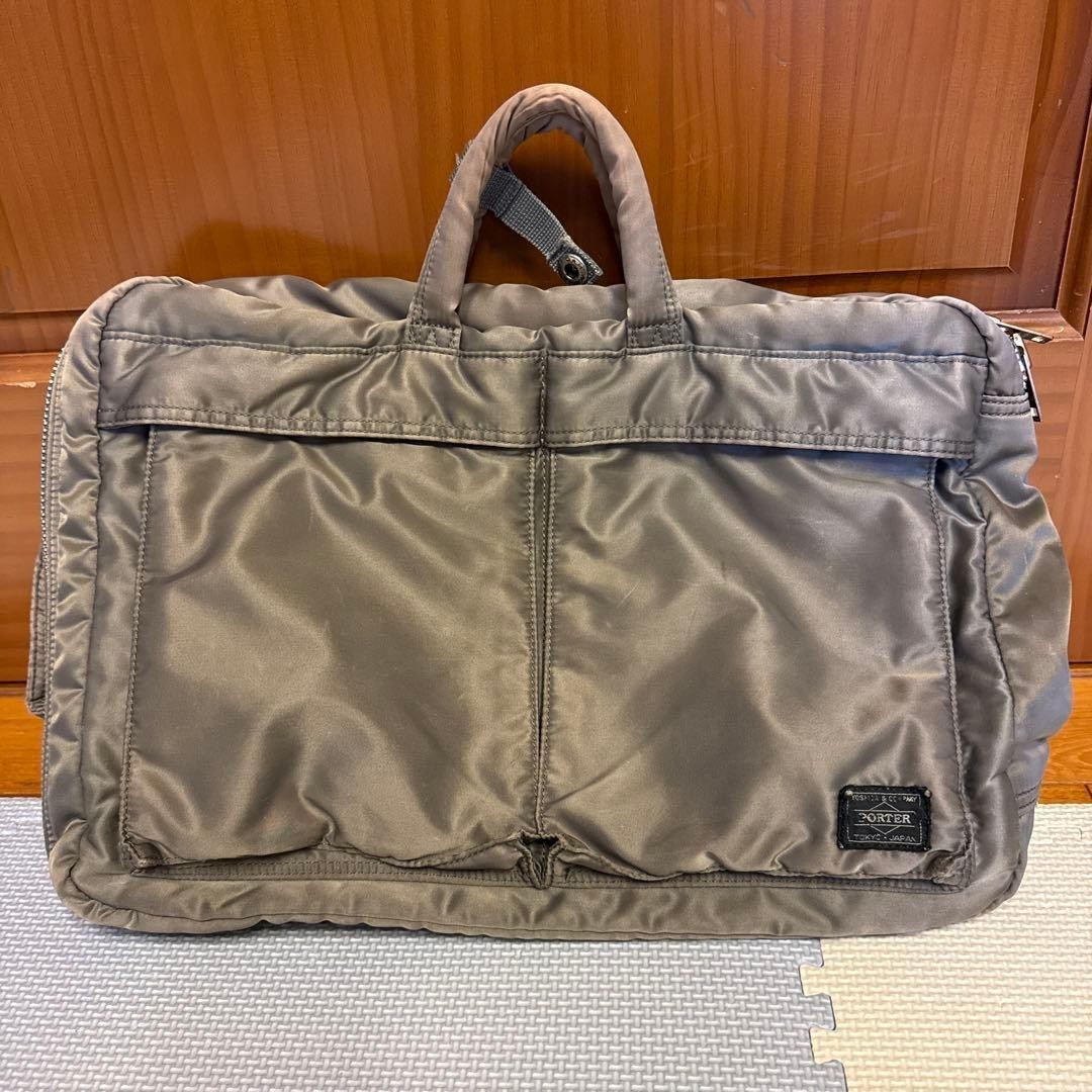 PORTER Tanker Silver Gray 3Way Backpack Briefcase Laptop Bag A4 Made in Japan