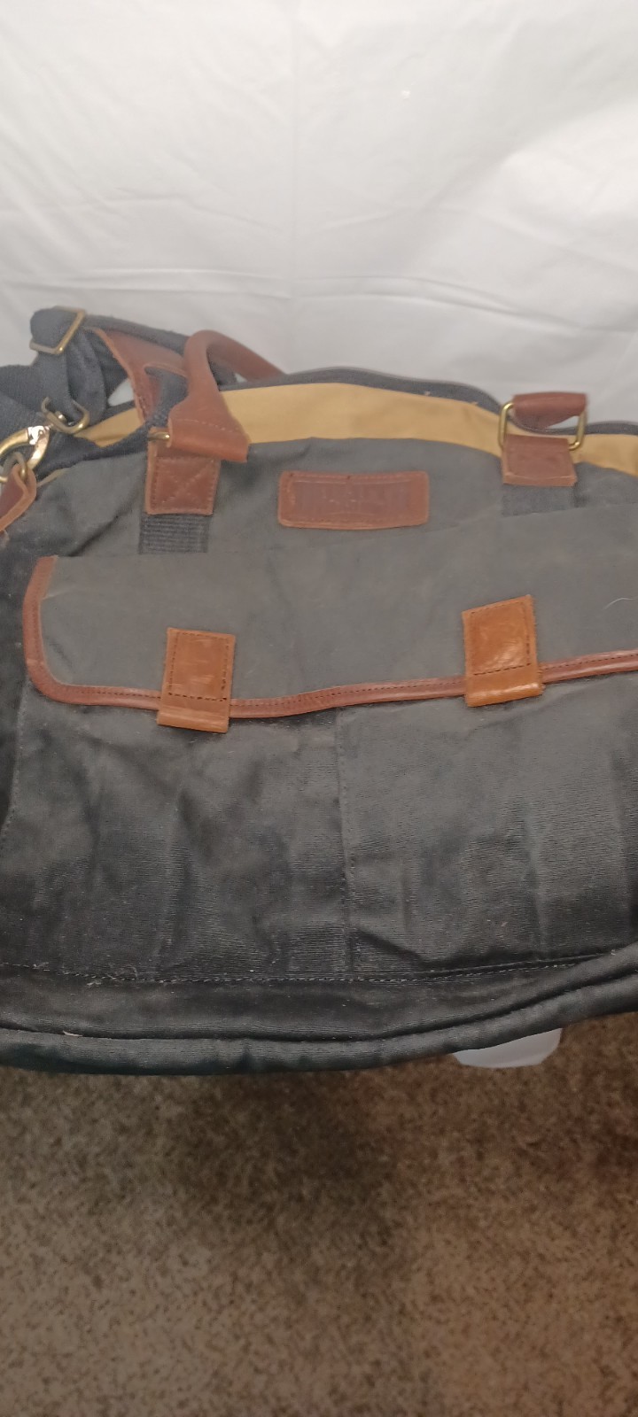 Duluth Trading Co Canvas and Leather Travel Duffle Bag Weekender Carry On Tote