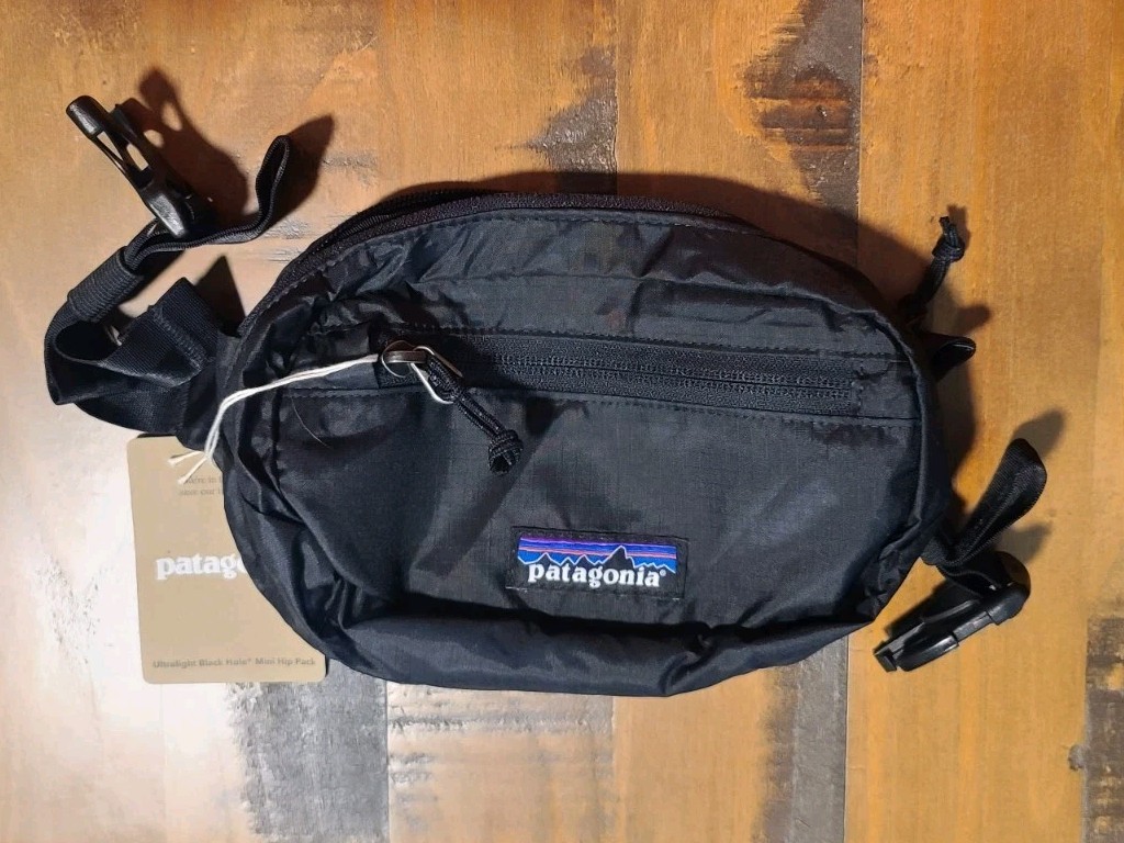 PATAGONIA ULTRALIGHT BLACK HOLE 1L MINI HIP PACK PACKABLE TRAVEL POUCH NWT MENS
