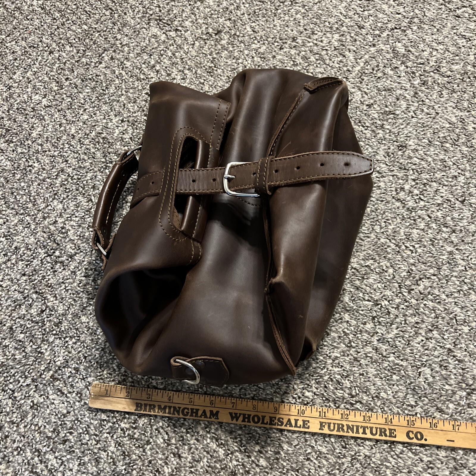 Saddleback Leather Dry Bag Chocolate Brown with Script Logo Discontinued