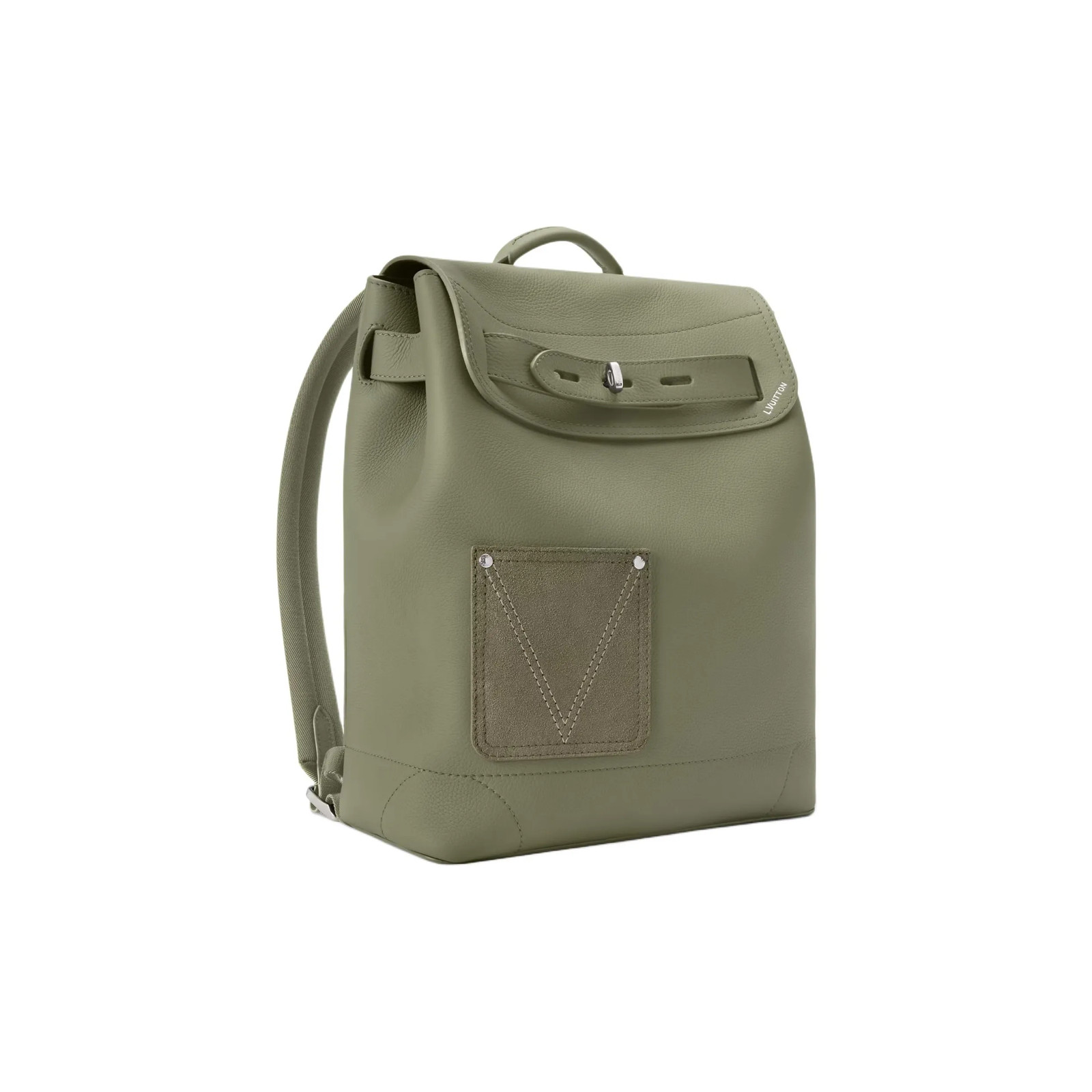 LOUIS VUITTON Steamer SS26 Touch Leather Duffel Bag for Men in Cardigan Green