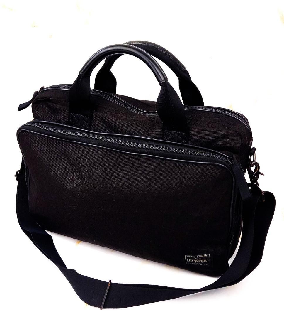 Authentic 吉田カバン PORTER ハイブリッド 2WAY ブリーフケース ブラック 21cm x 31cm x 9cm