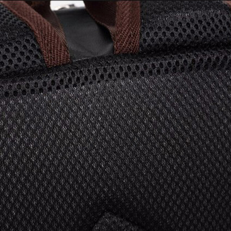 Leather Backpack for Men Zipper Closure Double Adjustable Straps Side Pocket Bag