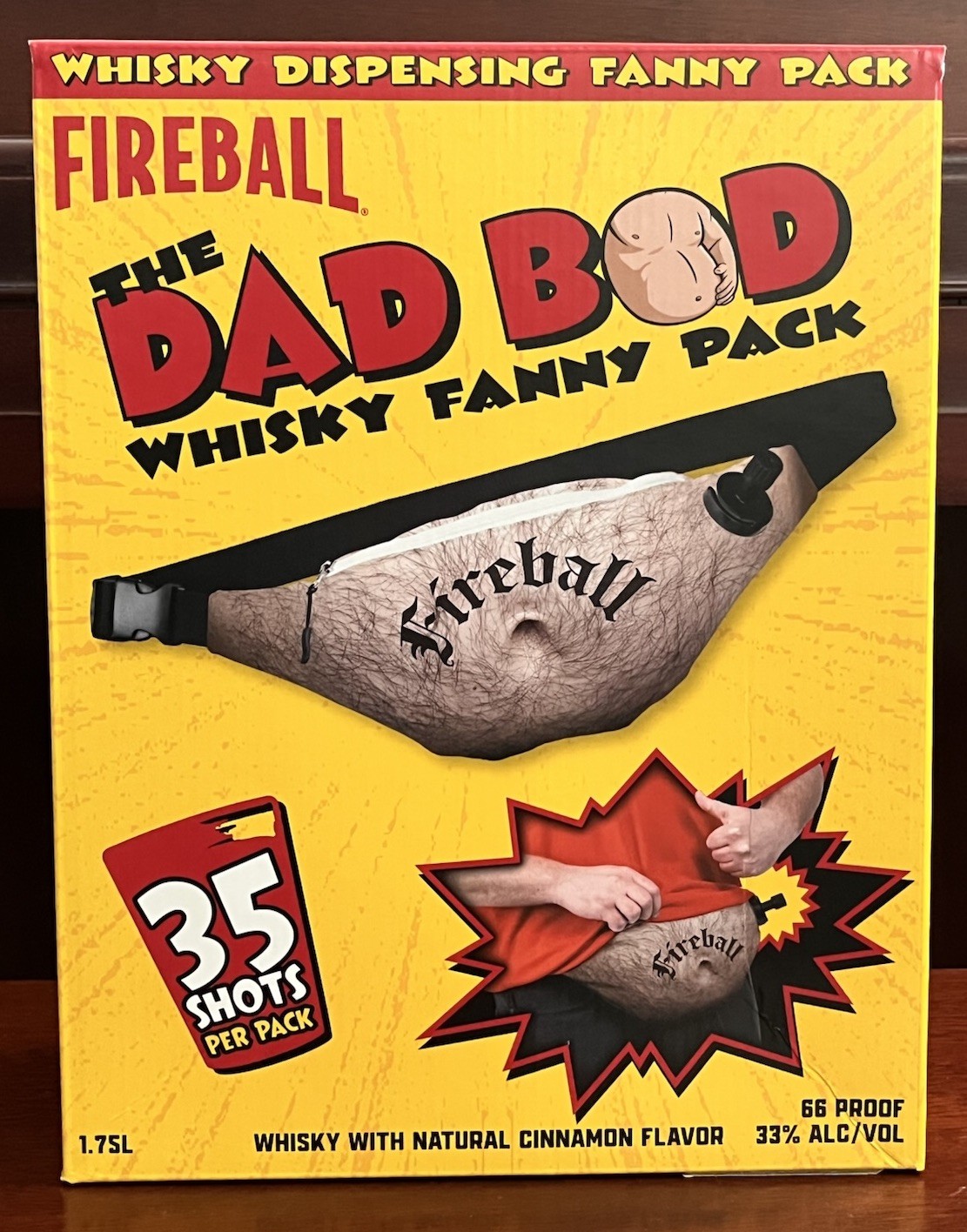 Brand New Limited Fireball Dad Bod Fanny Pack. NO BLADDER NOT REUSABLE.