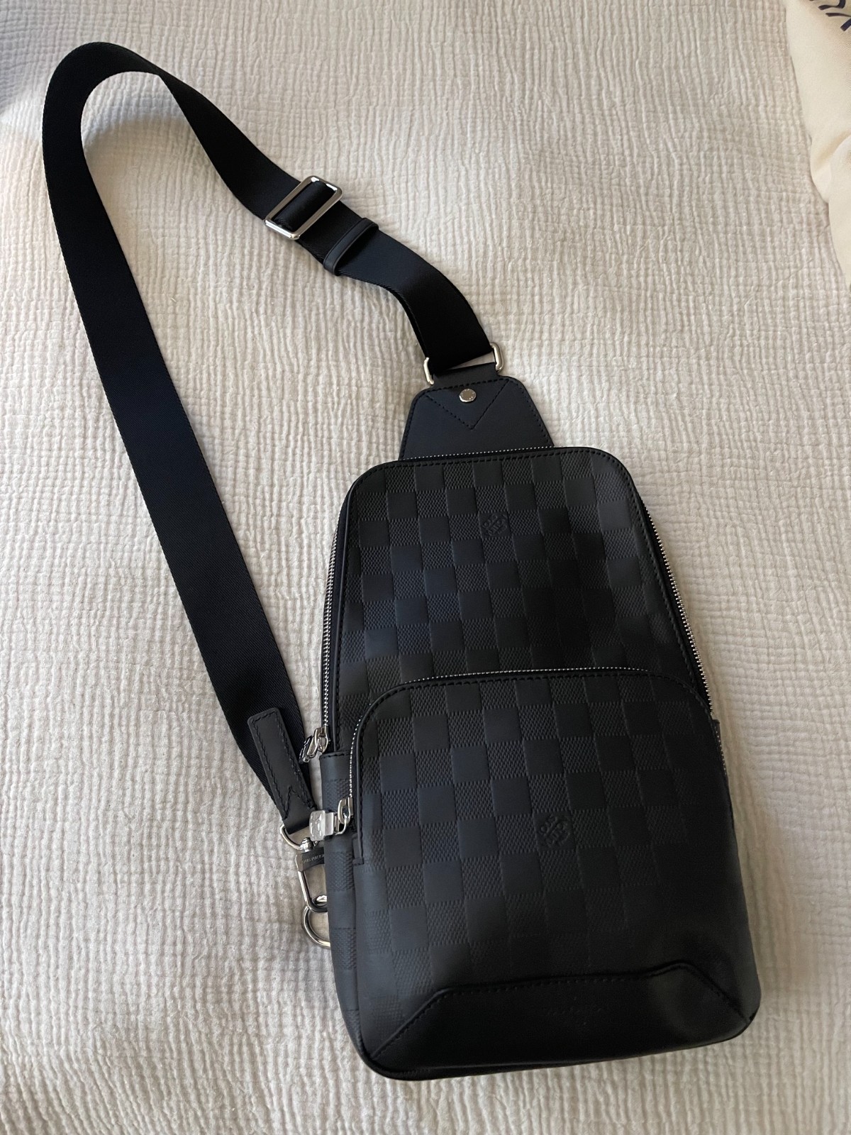 Louis Vuitton Avenue Sling Bag Damier Graphite Canvas Black