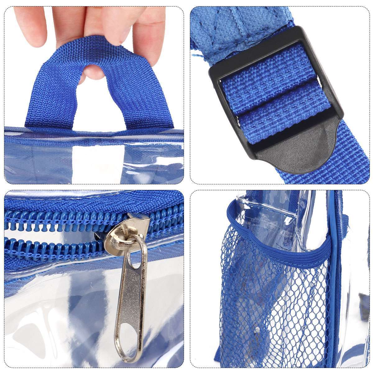 Clear Backpack Transparent See Through School Security Heavy Duty Bookbag Tote