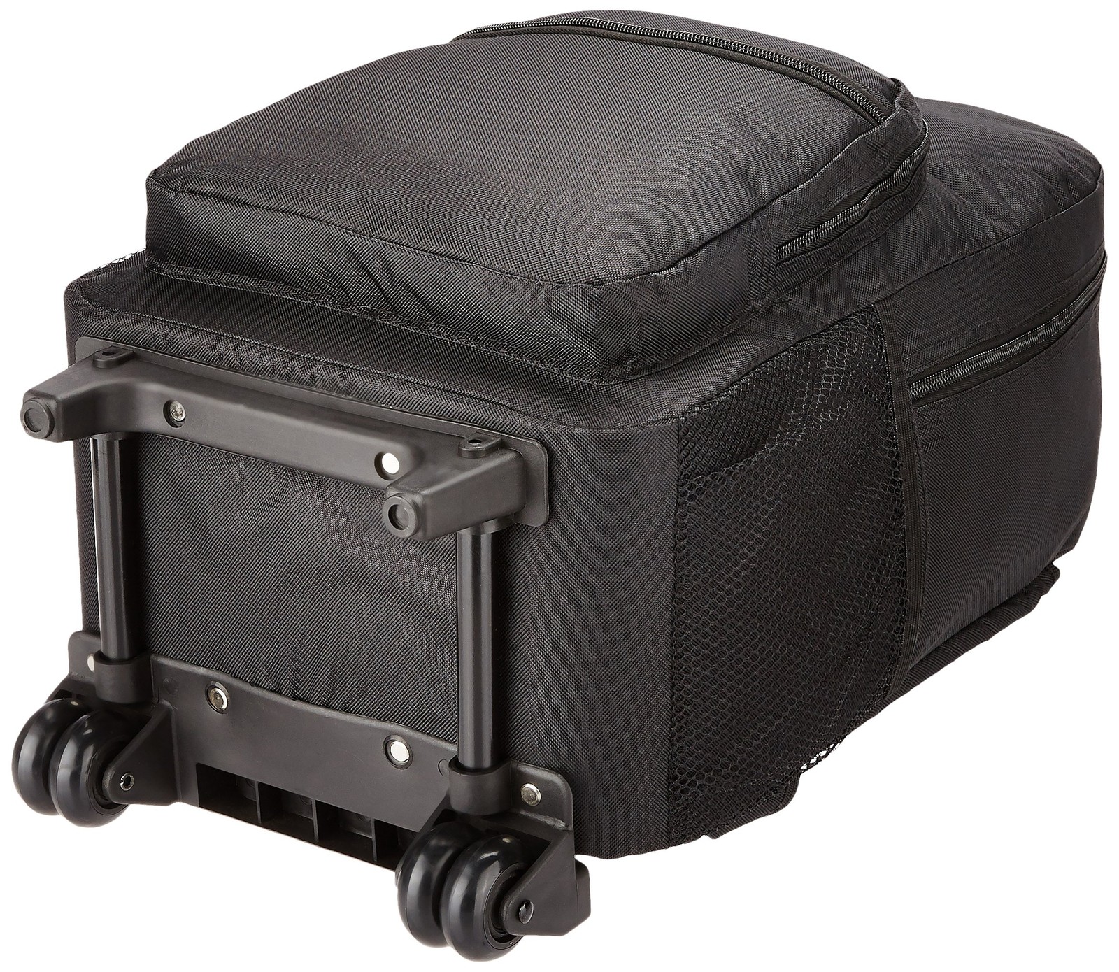 Luggage Rolling Backpack With Double Wheels Shoulder Straps Pocket Organizer 17l