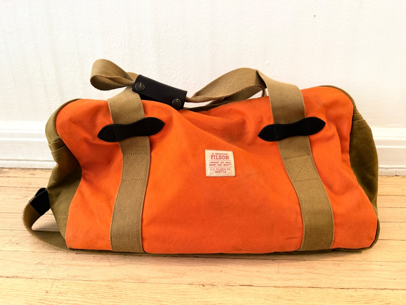 FILSON MEDIUM CANVAS DUFFLE BAG 20263595 Orange/Tan