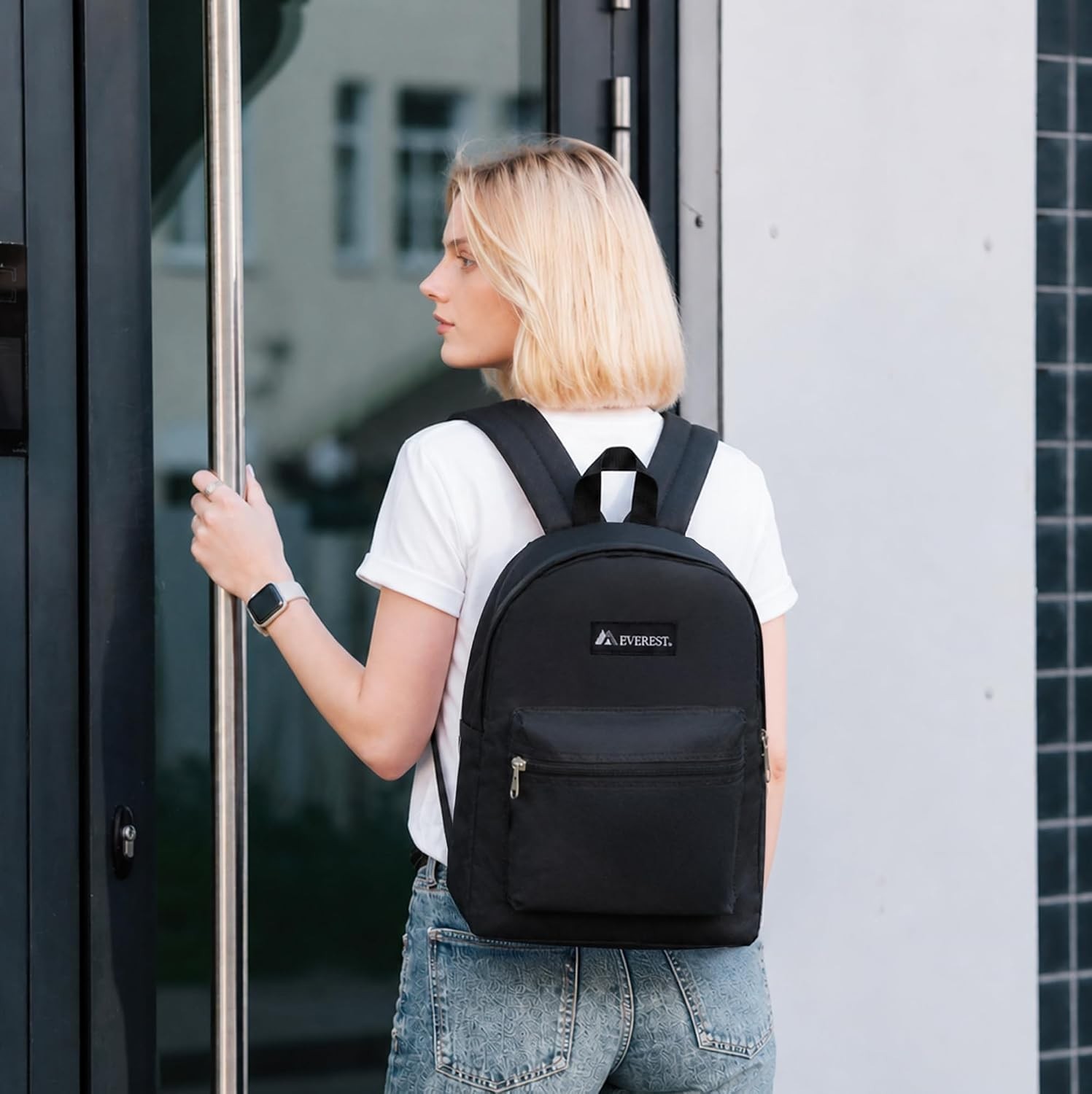 Durable 15″ Coral Laptop Backpack with Adjustable Straps – Lightweight & Chic