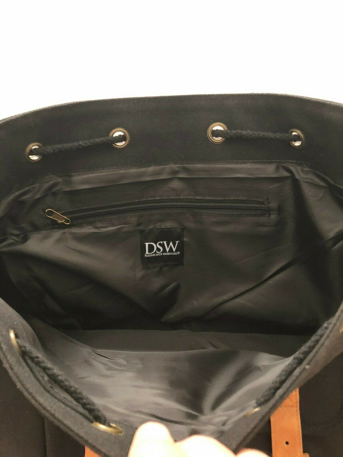 DSW Exclusive Black Canvas Backpack