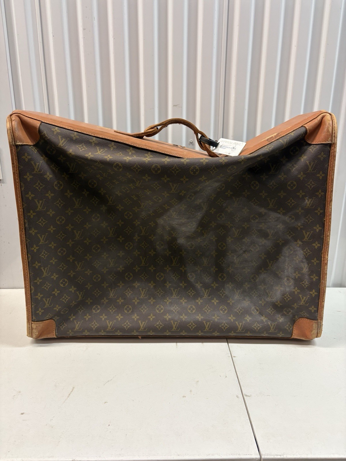 Vintage Louis Vuitton Monogram Garment Bag Suit Carrier Travel Case w Keys
