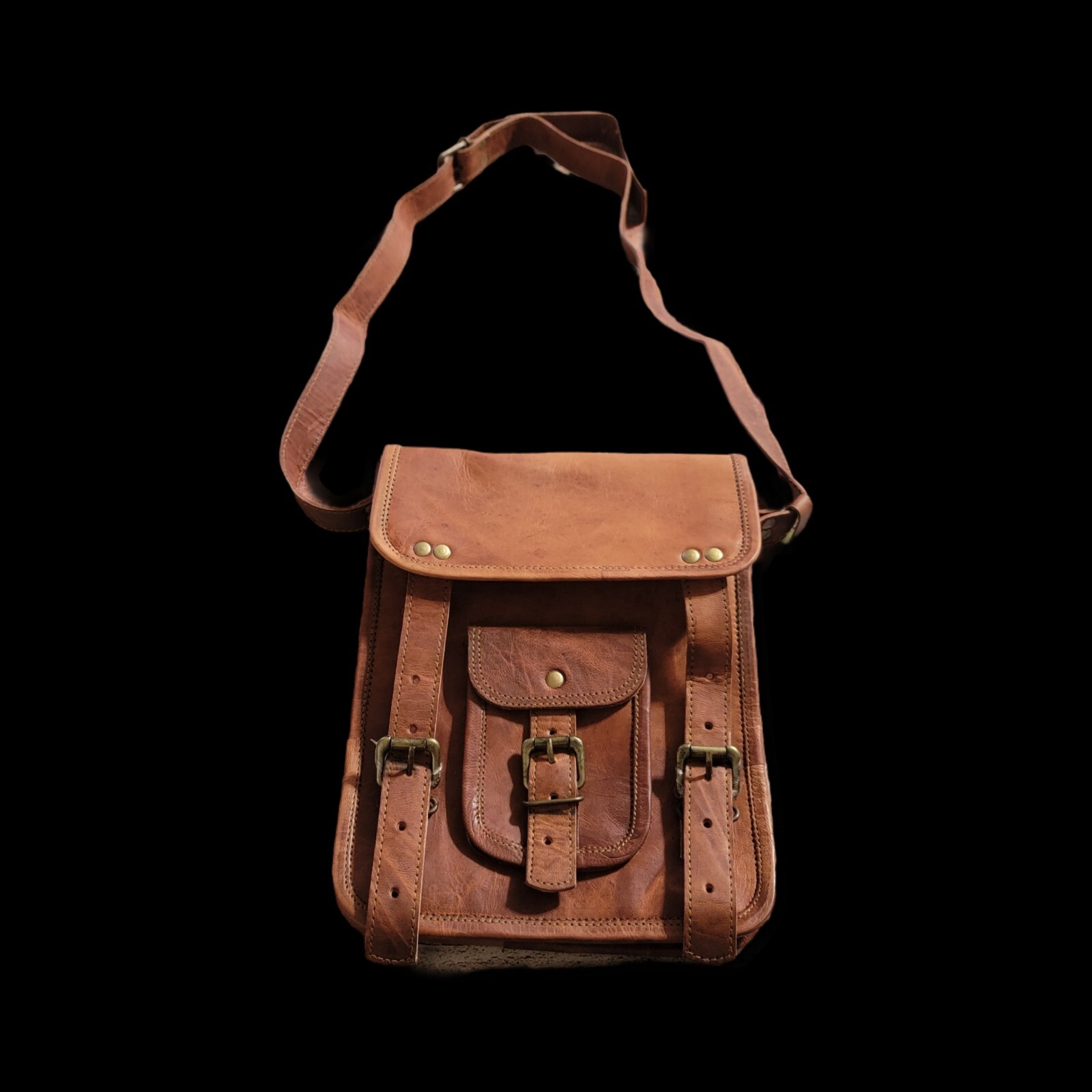 Handmade Men’s Vintage Leather Satchel Laptop Bag. Handmade By Cuero. New!!!