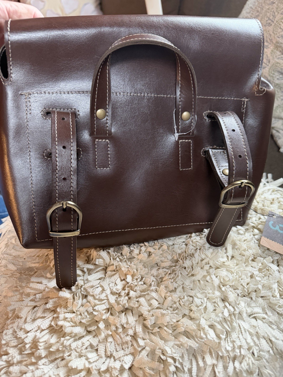 Looptworks Portland, Or Limited Edition Leather Bike Bag Recycled Materials