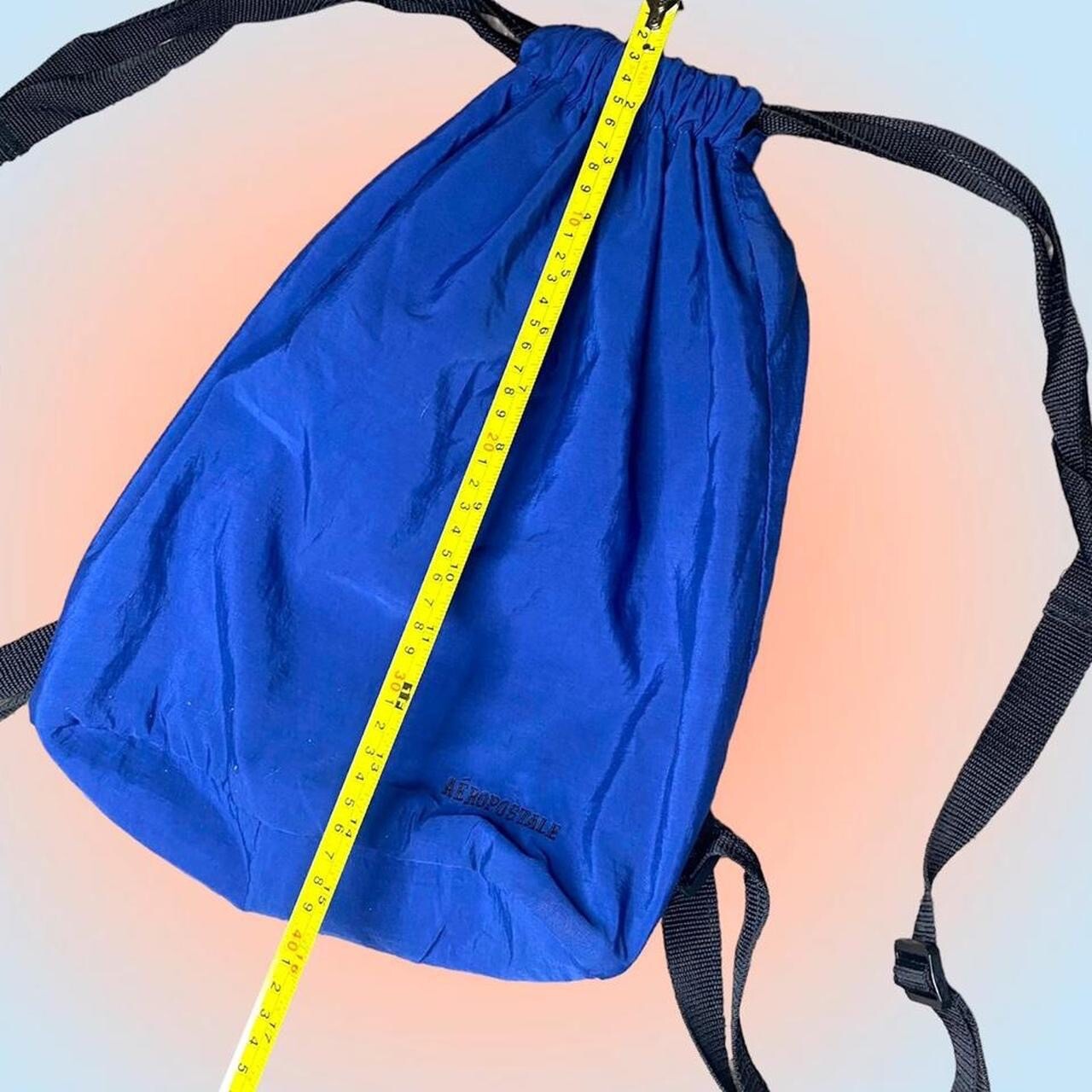 Aeropostale Blue Draw Sting Backpack