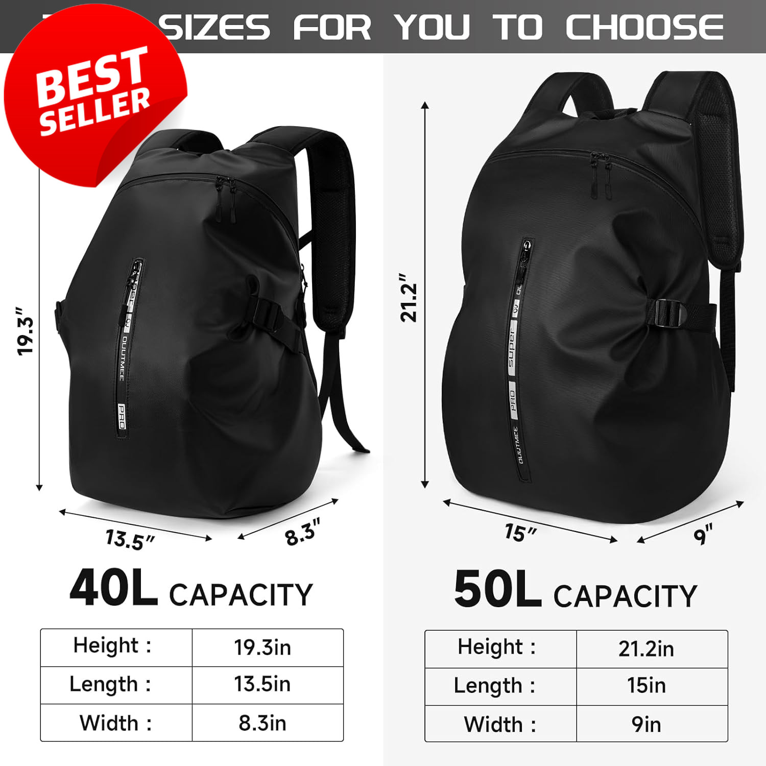 Motorcycle Backpack Waterproof Helmet Bag Reflective Large Capacity – US