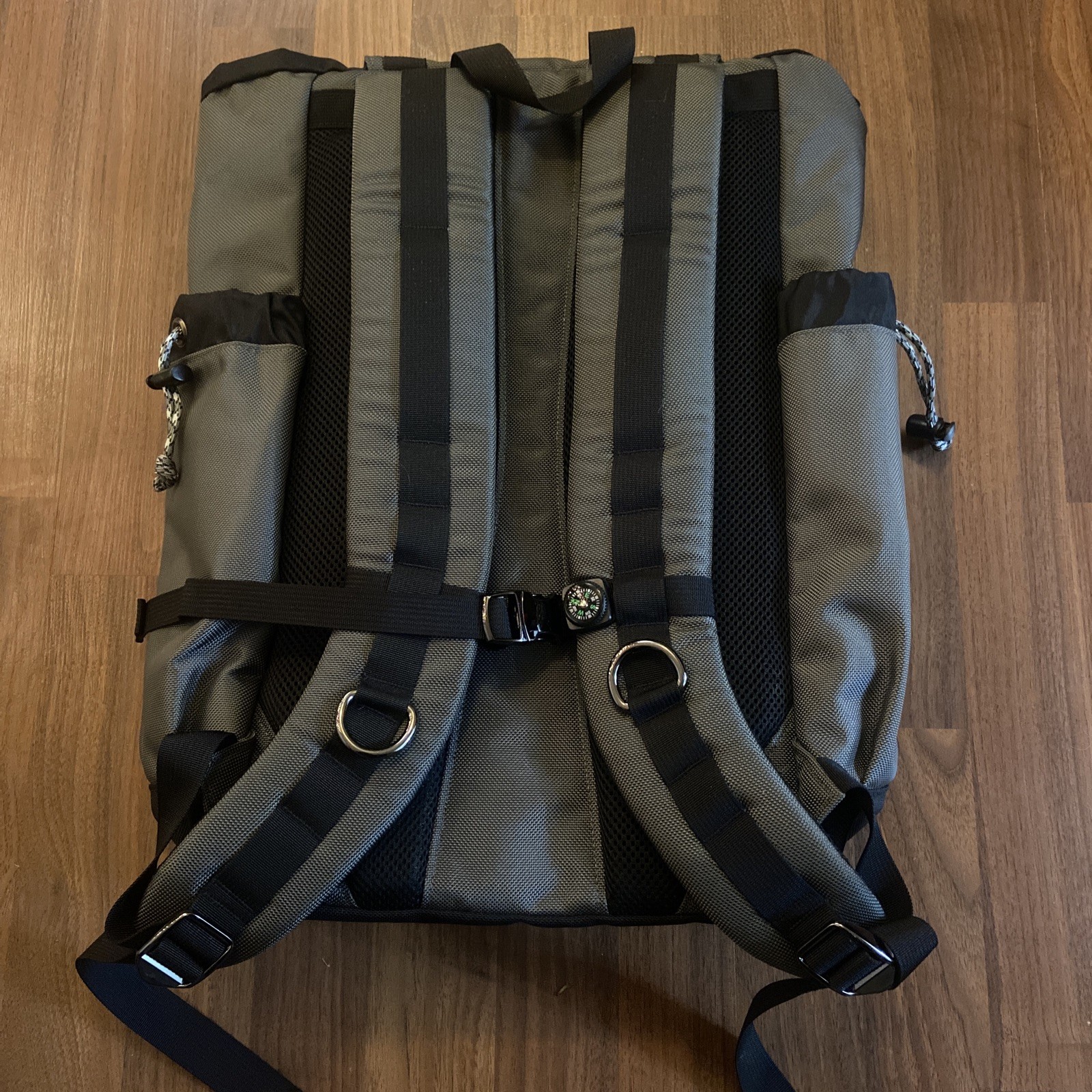 Gobi USA Getaway Backpack Grey With Black Webbing. Made In The USA.