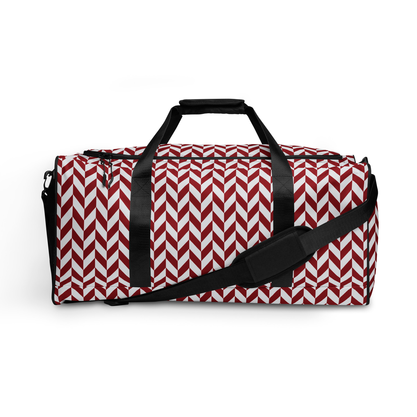 ‘Maroon patterned’ Duffle bag