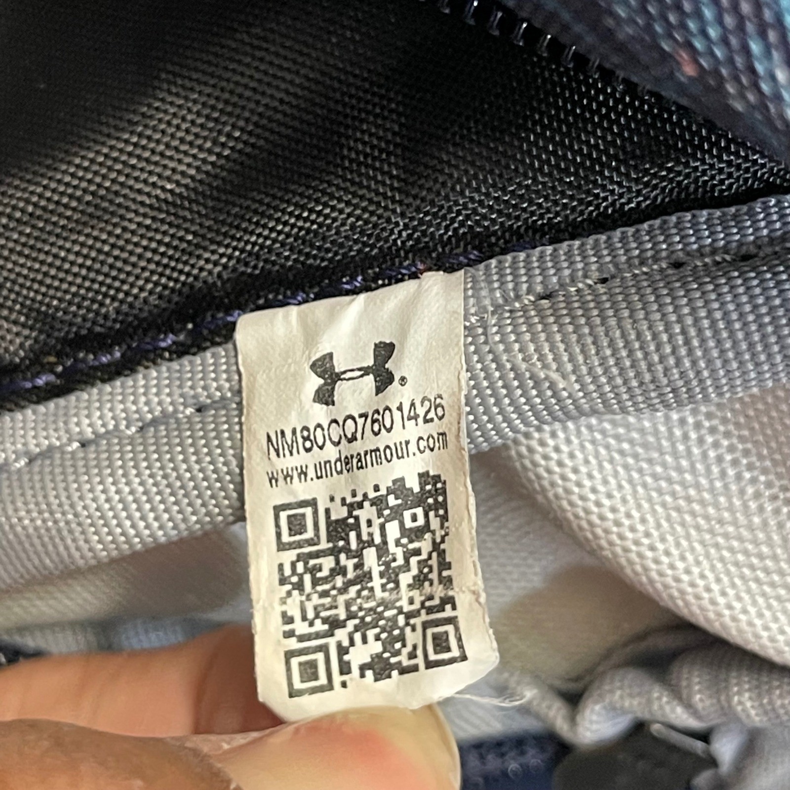 Under Armour 1261825 Teal Blue Patterned Water Resistant Storm Recruit Backpack