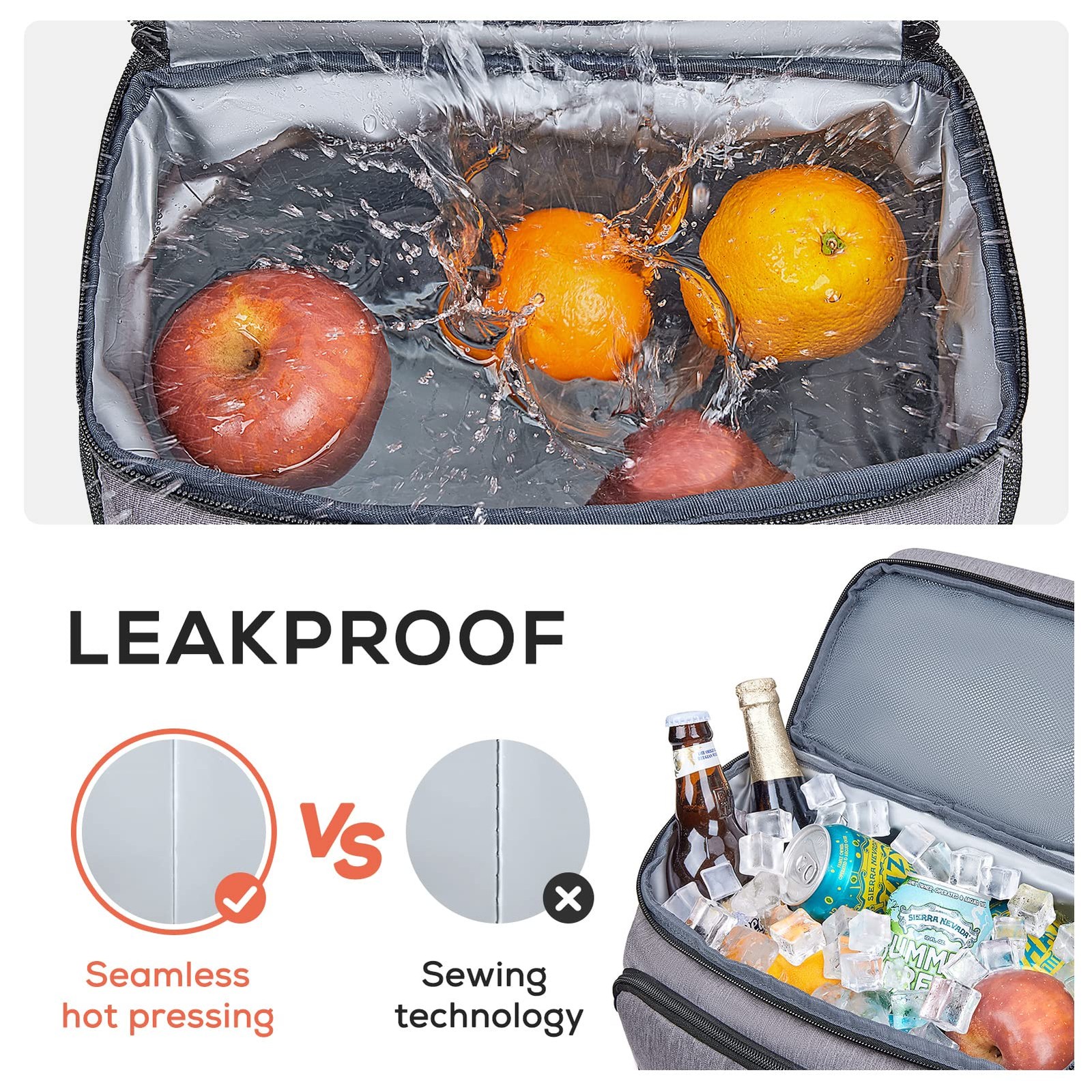 Backpack Cooler with Double Decks, Insulated Cooling Bag for Lunch,Waterproof…