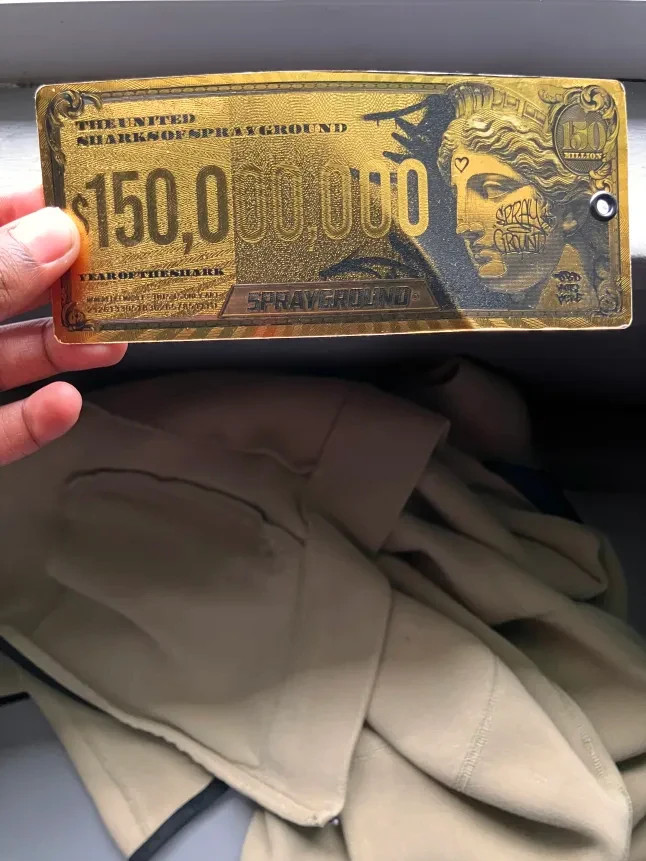 Sprayground Backpack Tags $150,000,000 Golden Bill