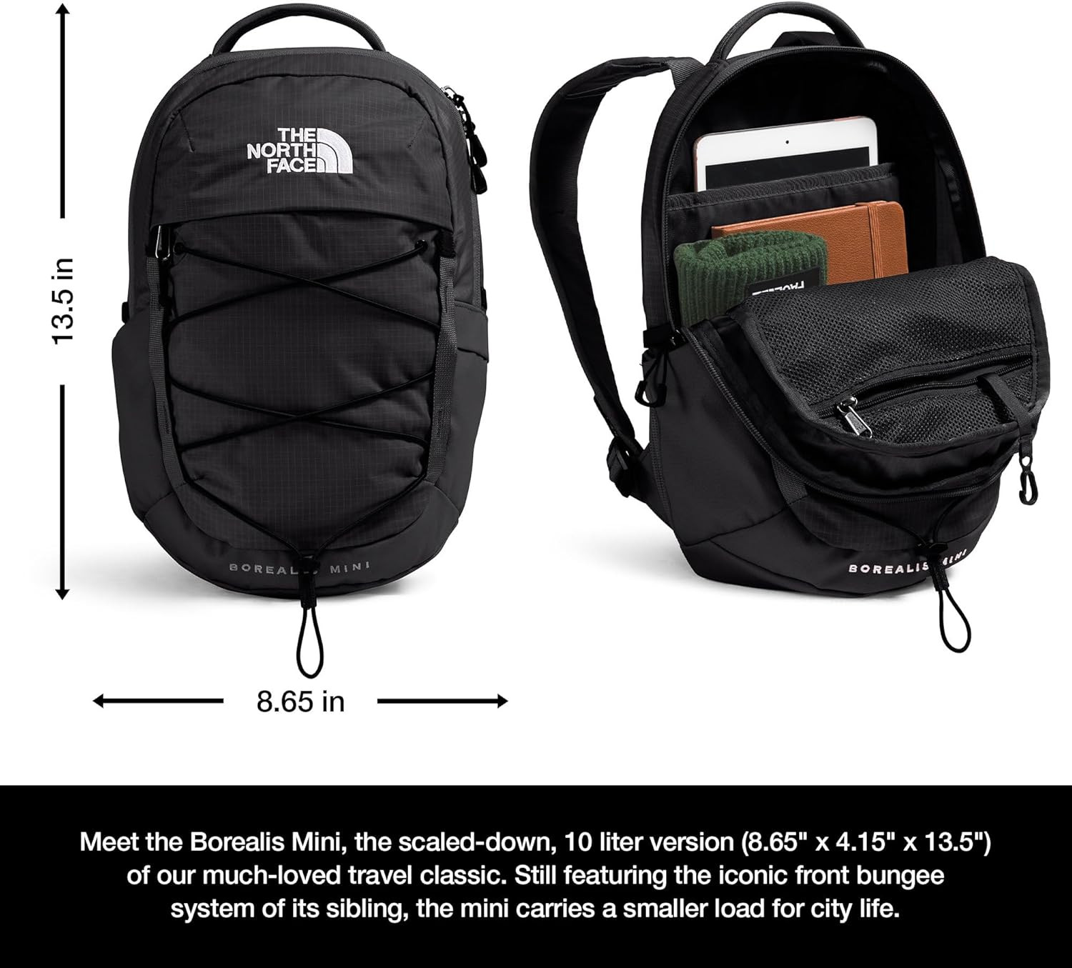 The North Face Borealis Mini Backpack, TNF Black/Tnf Black-Npf, One Size