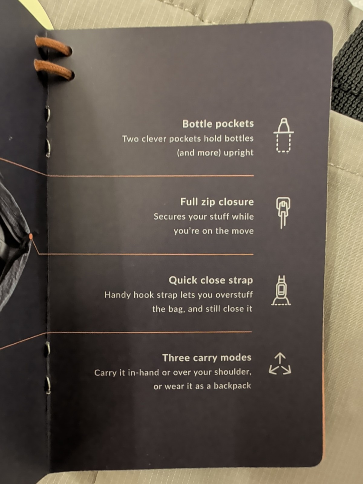 LAST ONE! Bellroy Lite Totepack Backpack Combo, 18L, Grey/Ash Color, NWT