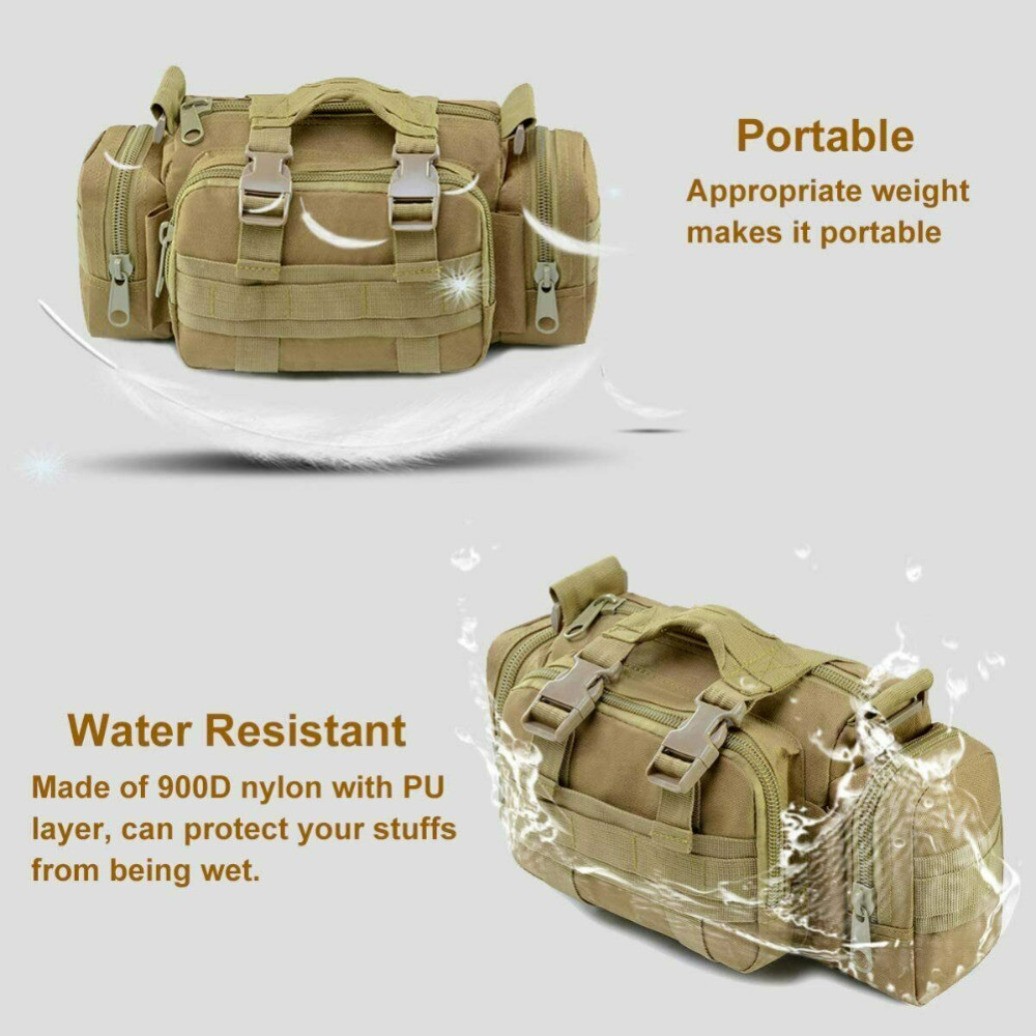 Tactical Waist Pack Molle Pouch Deployment Bag Utility Outdoor Camping Hiking