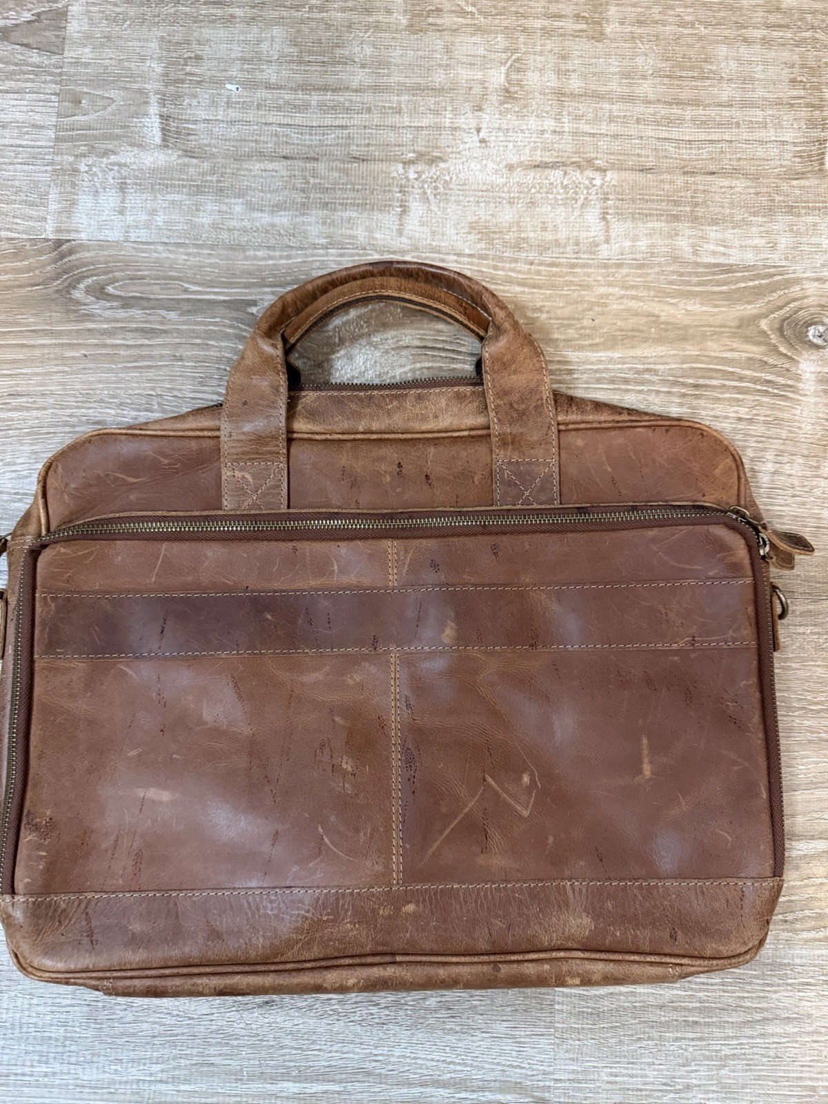 KOMAL’S PASSION Leather Briefcase Messenger Bag Laptop Crossbody !! Nice !!