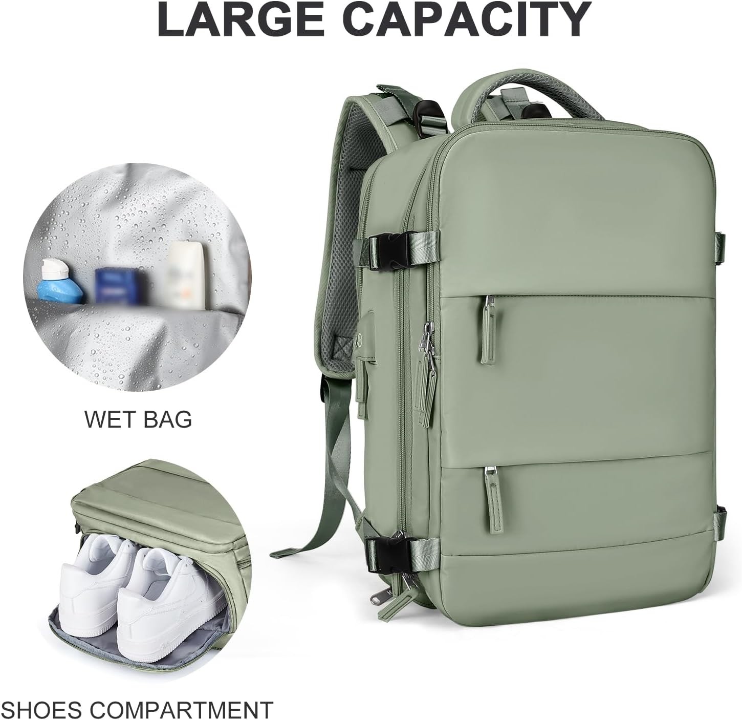 Travel Backpack, Carry on Backpack, Backpack Waterproof Outdoor Sports Rucksack