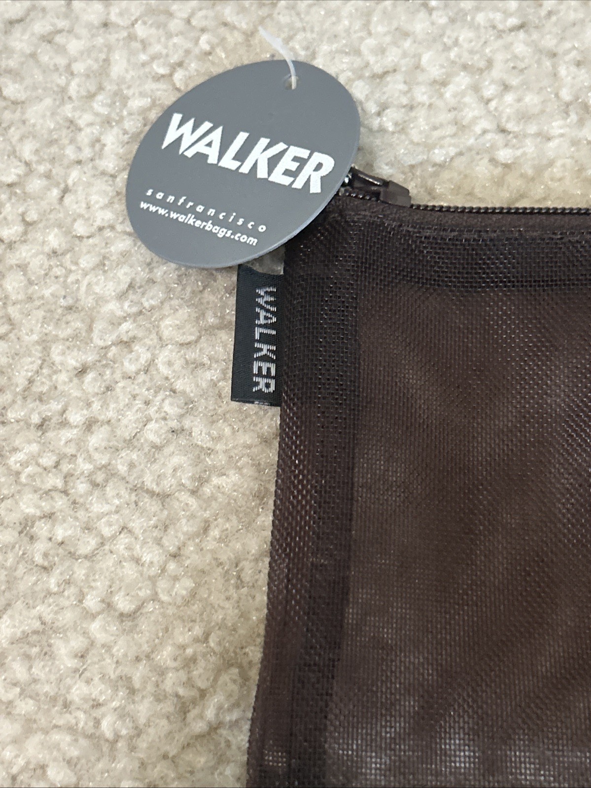 NWT Walker San Francisco Mesh Pouches ID Wallet Set 2 Black Brown Travel USA 5×4
