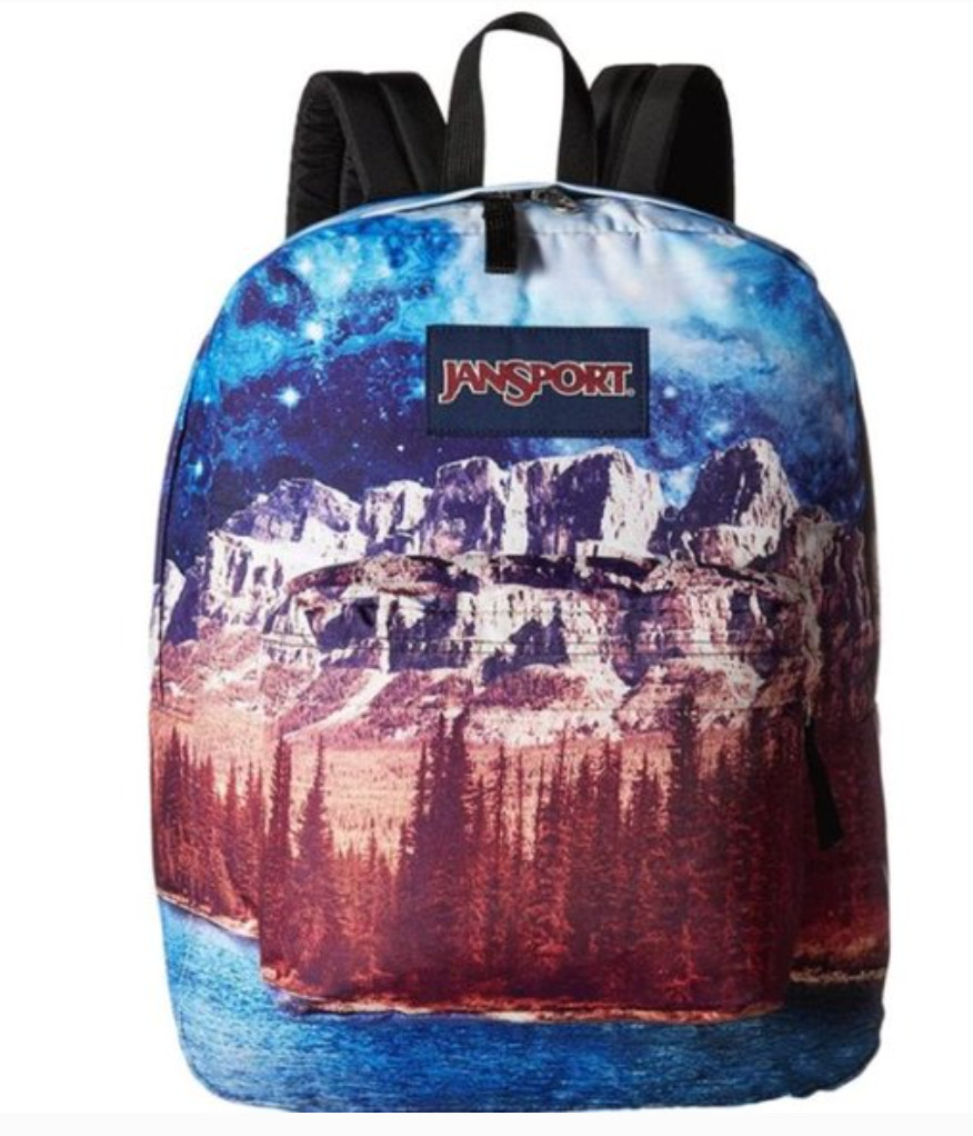 JanSport High Stakes Student Backpack Cross Town Brasilia Hustle Agate Skies