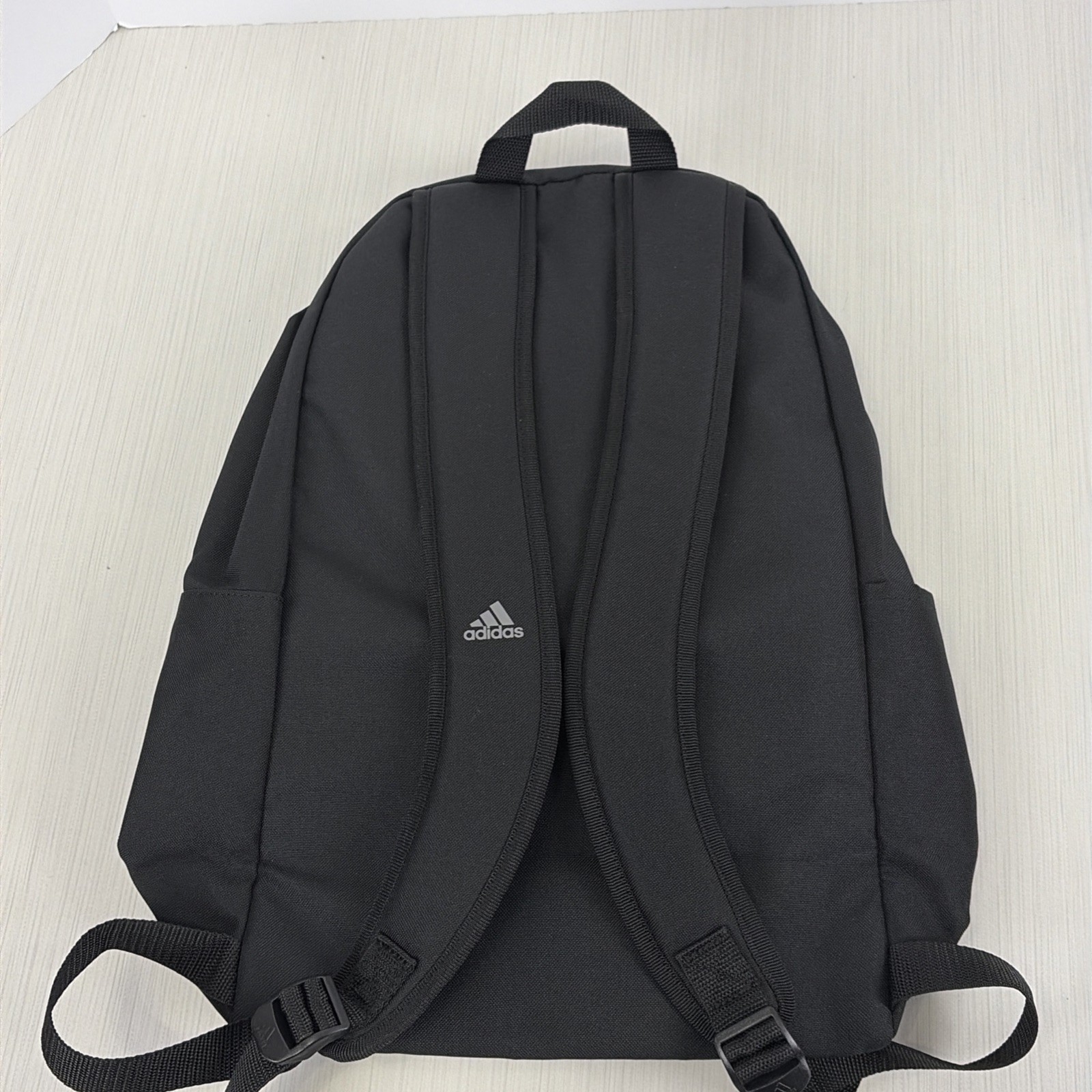 Adidas Golf Medium Black Backpack Bag 3 Gray Stripe DW9445 NWT