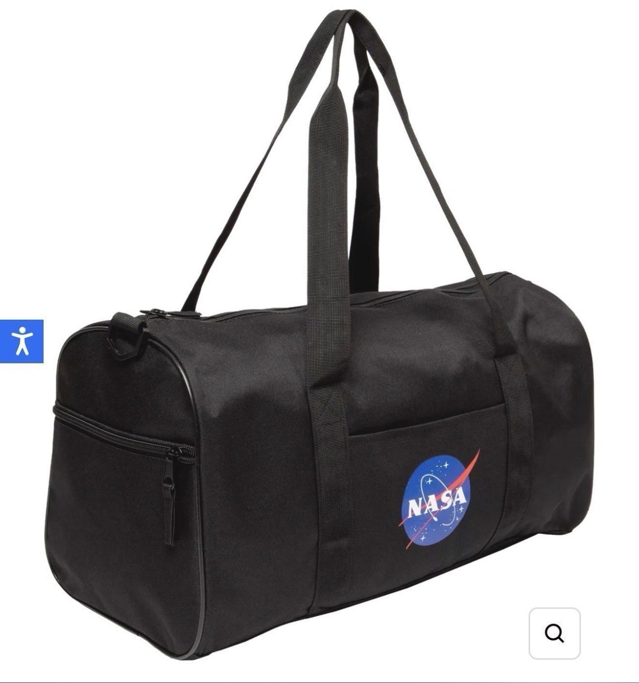 NASA Black Utility Duffle Bag Travel Brand New