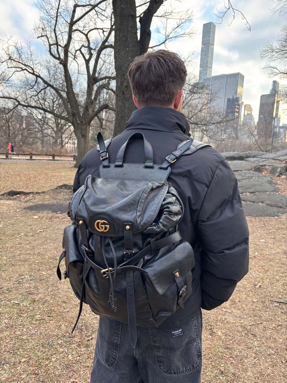 Gucci Re (Belle) gg marmont multipocket used backpack, in good condition, unisex